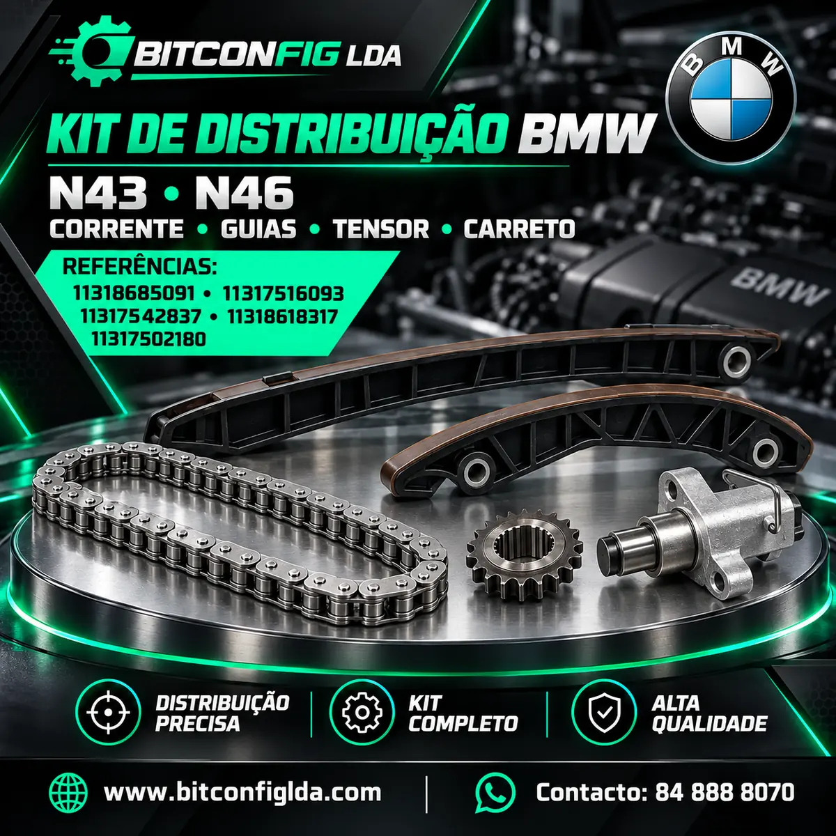 N43 timing kit chain 5 Pecas