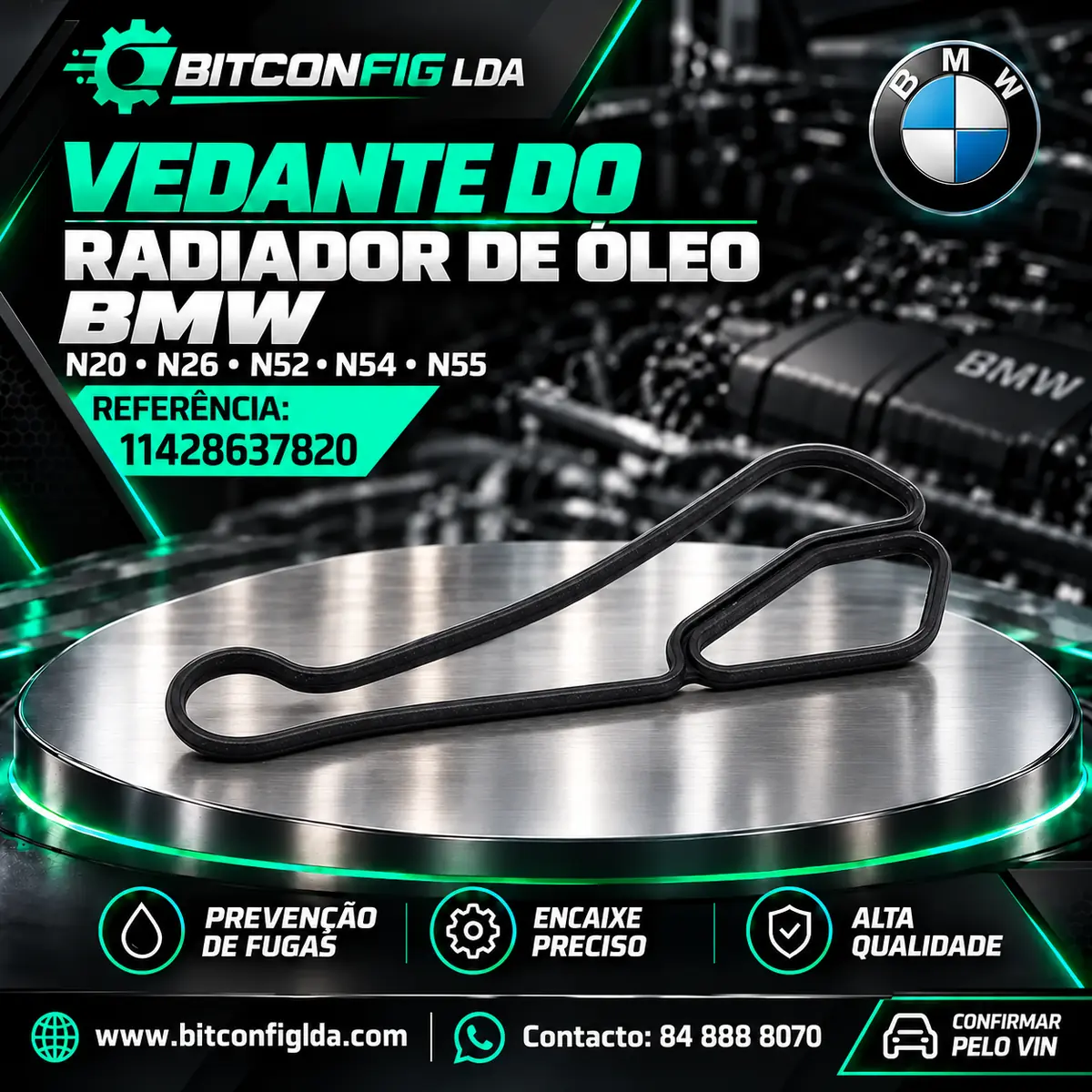 Vedante de Filtro de oleo  Motor 6 Cilindros